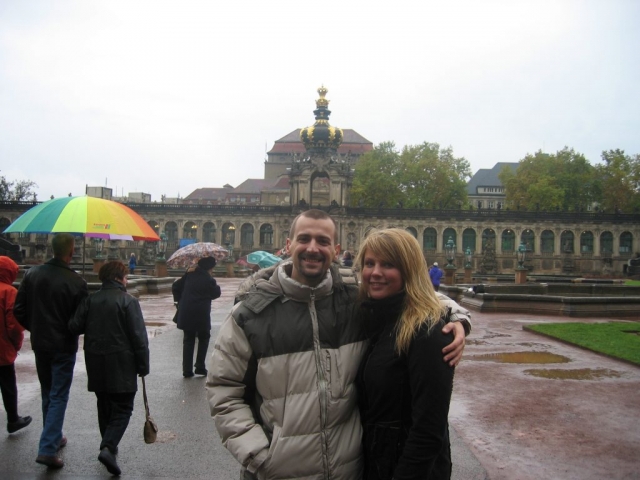Tine und ich im Zwinger