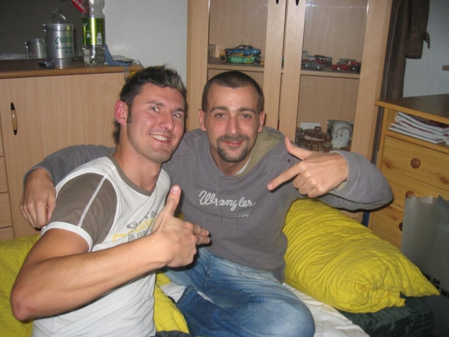 Ich und Axel nach ein paar Drinks