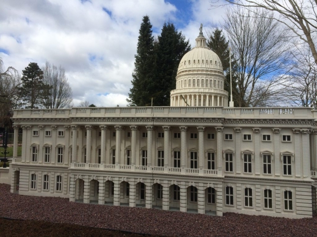 US-Capitol aus Legosteinen von nahem