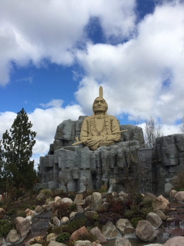 Sitting Bull Denkmal mit Legobausteinen