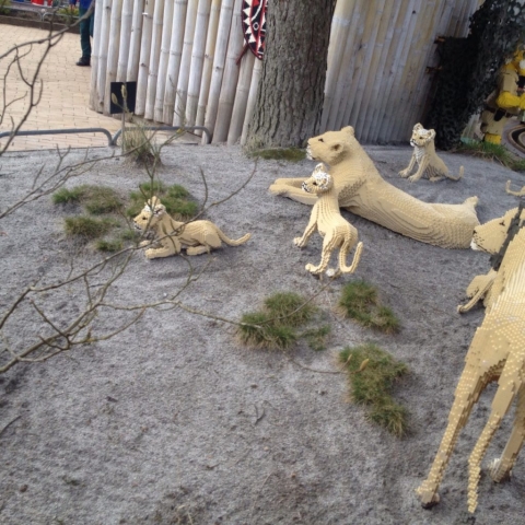 Löwenfamilie aus Lego