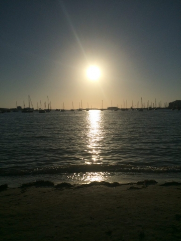 Sonnenuntergang am Strand von San Antonio