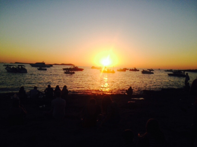 Sonnenuntergang an der Bucht Cala des Moro