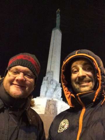Martin und ich am Freiheitsdenkmal