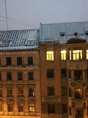 mit ein bisschen Schnee in unserer Straße