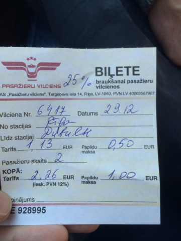 und günstig ist es auch noch.. Etwa 3 Euro für die Fahrt hin und zurück