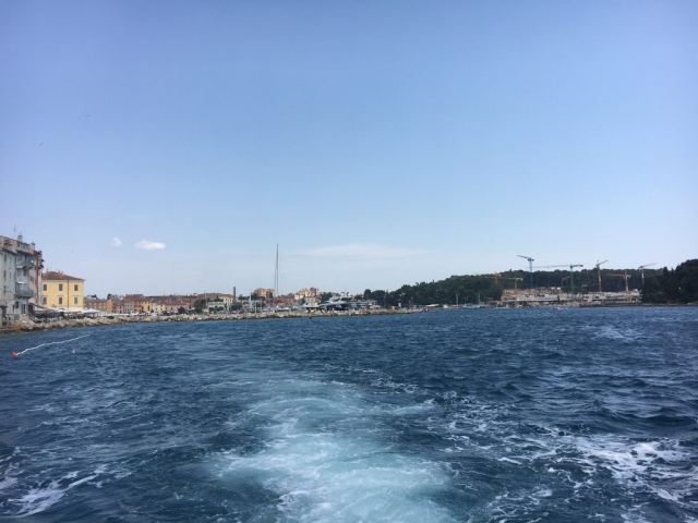 Wir entfernen uns von Rovinj