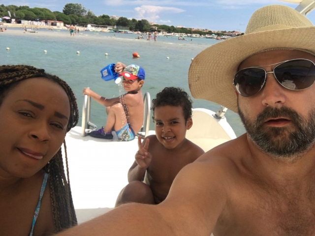Tretboot ausgeliehen und ein bisschen raus aufs Meer