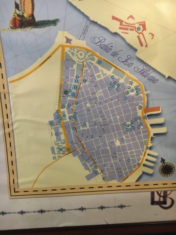 Touristplan mit Sehenswürdigkeiten in der Altstadt