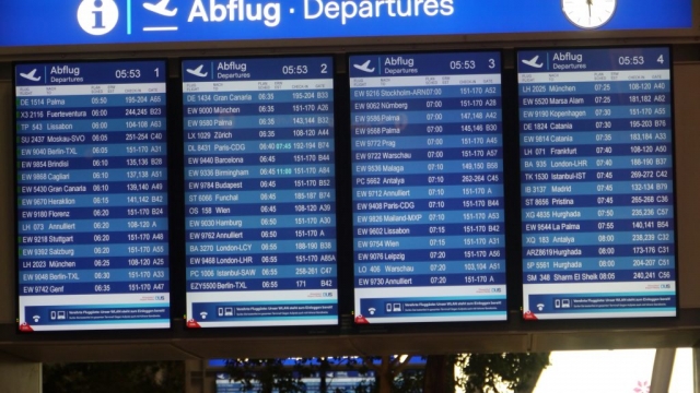 Die Abflüge an diesem Morgen