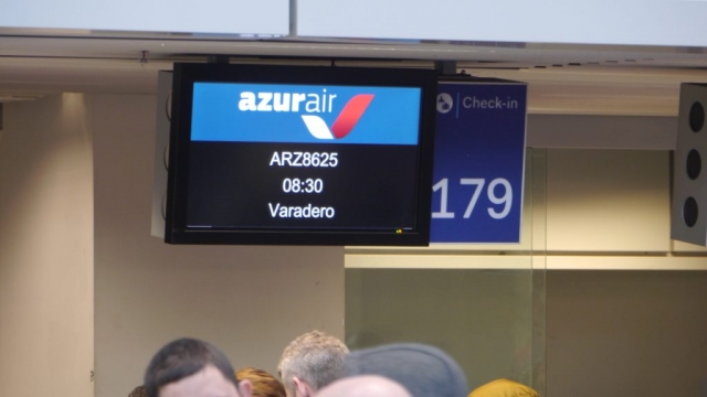 Check-In für meinen Flug nach Varadero am Flughafen Düsseldorf